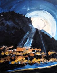 2024_NordS&uuml;dDialog Mond &uuml;berm Karwendel Acryl 80x100